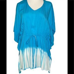 Island Planet Batwing Tie Dye Coverup